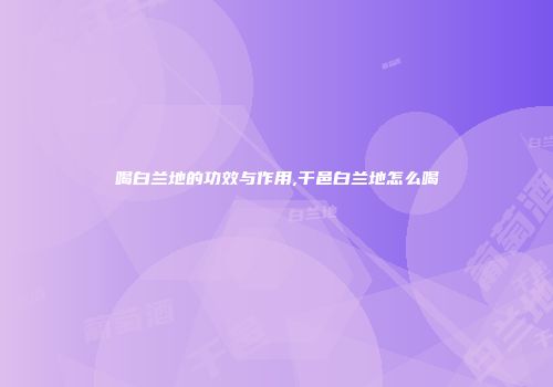 喝白兰地的功效与作用,干邑白兰地怎么喝