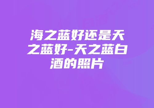 海之蓝好还是天之蓝好-天之蓝白酒的照片