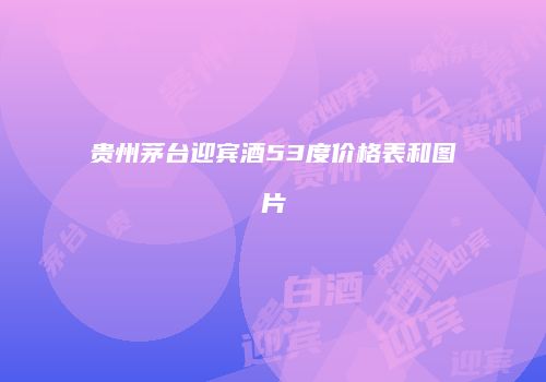 贵州茅台迎宾酒53度价格表和图片