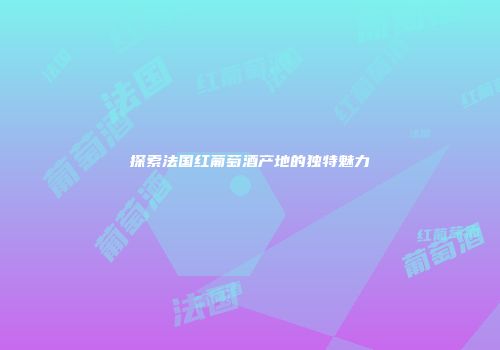 探索法国红葡萄酒产地的独特魅力