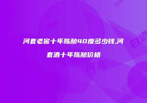河套老窖十年陈酿40度多少钱,河套酒十年陈酿价格