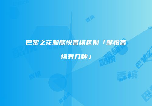 巴黎之花和酩悦香槟区别「酩悦香槟有几种」