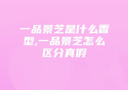 一品景芝是什么香型,一品景芝怎么区分真假