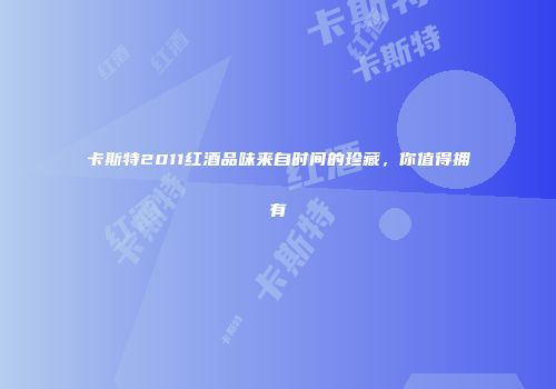 卡斯特2011红酒品味来自时间的珍藏，你值得拥有