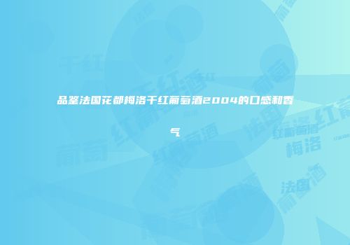 品鉴法国花都梅洛干红葡萄酒2004的口感和香气