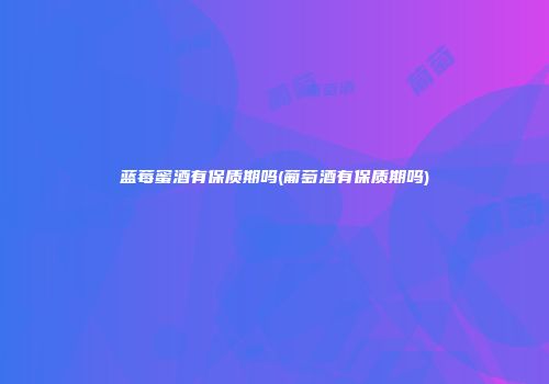 蓝莓蜜酒有保质期吗(葡萄酒有保质期吗)