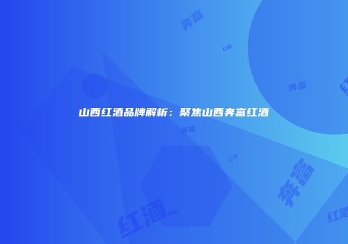 山西红酒品牌解析：聚焦山西奔富红酒