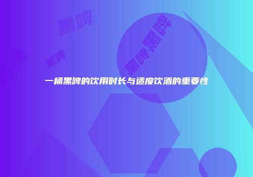 一桶黑啤的饮用时长与适度饮酒的重要性
