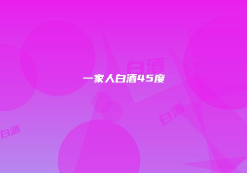 一家人白酒45度