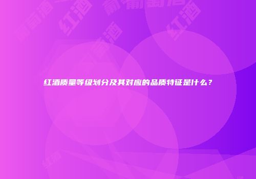 红酒质量等级划分及其对应的品质特征是什么？