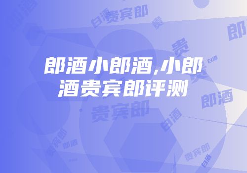 郎酒小郎酒,小郎酒贵宾郎评测