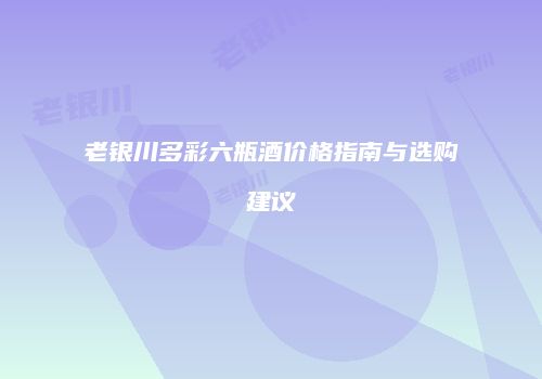 老银川多彩六瓶酒价格指南与选购建议
