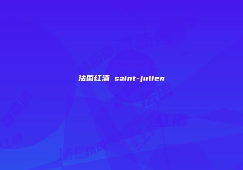 法国红酒 saint-julien