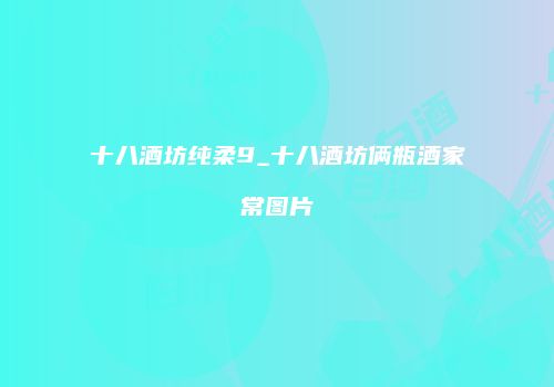 十八酒坊纯柔9_十八酒坊俩瓶酒家常图片