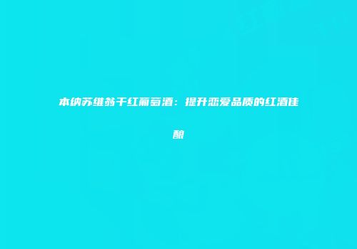 本纳苏维翁干红葡萄酒：提升恋爱品质的红酒佳酿