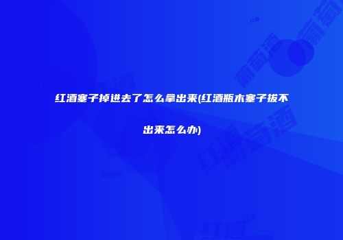 红酒塞子掉进去了怎么拿出来(红酒瓶木塞子拔不出来怎么办)