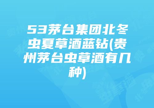 53茅台集团北冬虫夏草酒蓝钻(贵州茅台虫草酒有几种)