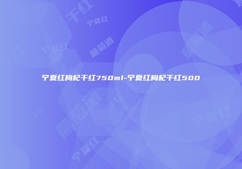 宁夏红枸杞干红750ml-宁夏红枸杞干红500