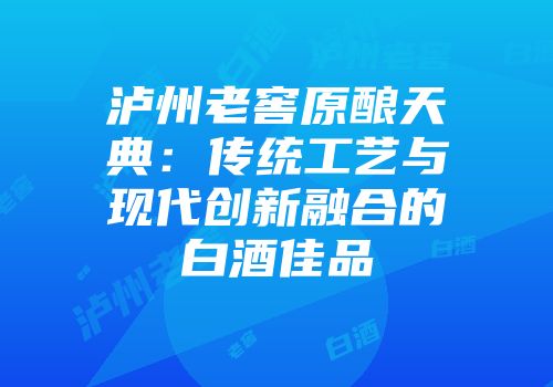 泸州老窖原酿天典：传统工艺与现代创新融合的白酒佳品
