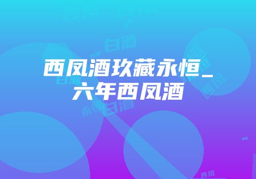 西凤酒玖藏永恒_六年西凤酒