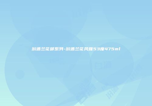 汾酒兰花御系列-汾酒兰花风雅53度475ml