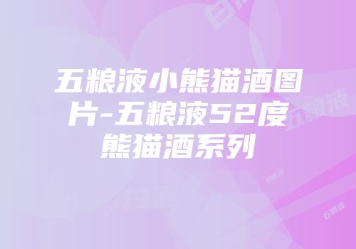 五粮液小熊猫酒图片-五粮液52度熊猫酒系列