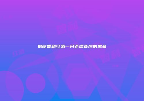 揭秘智利红酒一只老鹰背后的黑幕