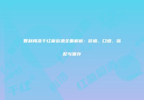 智利梅洛干红葡萄酒全面解析：价格、口感、搭配与保存
