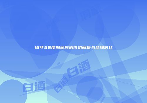 16年52度洞藏白酒价格解析与品牌对比