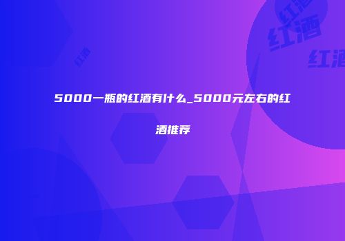 5000一瓶的红酒有什么_5000元左右的红酒推荐