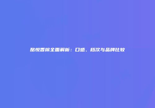 酩悦香槟全面解析：口感、档次与品牌比较