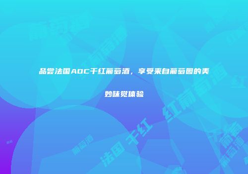 品尝法国AOC干红葡萄酒，享受来自葡萄园的美妙味觉体验