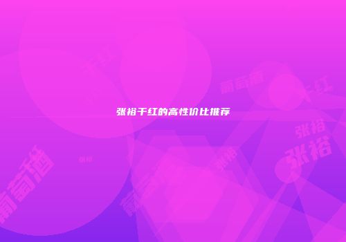 张裕干红的高性价比推荐