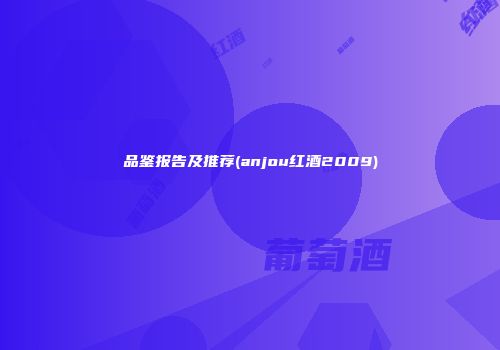 品鉴报告及推荐(anjou红酒2009)