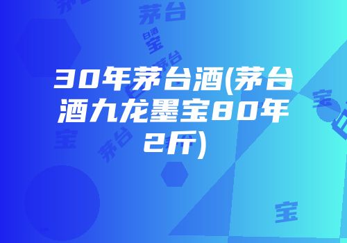 30年茅台酒(茅台酒九龙墨宝80年2斤)