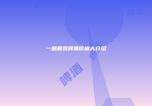 一瓶瓶装啤酒价格大介绍