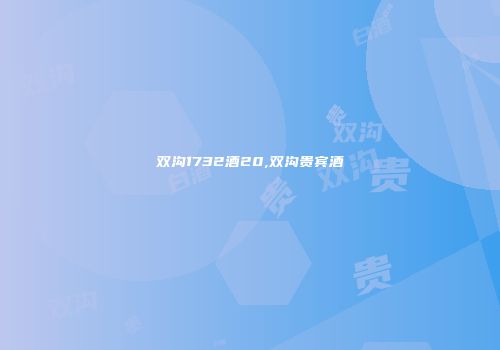 双沟1732酒20,双沟贵宾酒