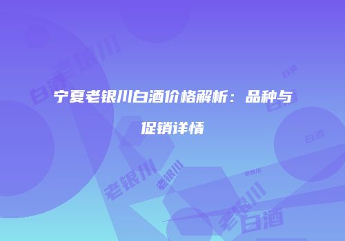 宁夏老银川白酒价格解析：品种与促销详情