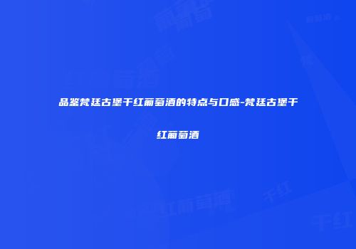 品鉴梵廷古堡干红葡萄酒的特点与口感-梵廷古堡干红葡萄酒