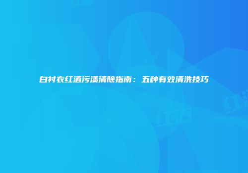 白衬衣红酒污渍清除指南：五种有效清洗技巧
