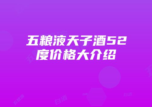 五粮液天子酒52度价格大介绍