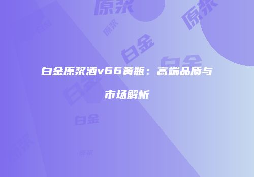 白金原浆酒v66黄瓶：高端品质与市场解析