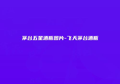 茅台五星酒瓶图片-飞天茅台酒瓶