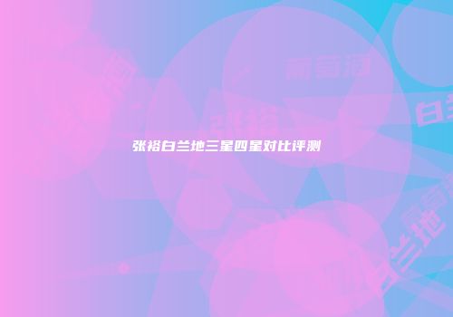 张裕白兰地三星四星对比评测