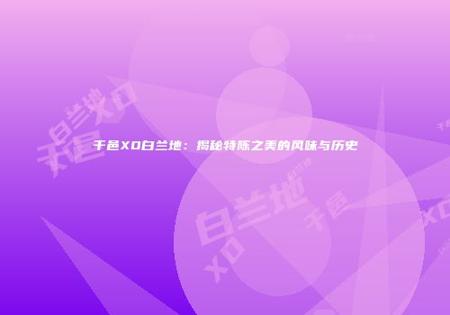 干邑XO白兰地：揭秘特陈之美的风味与历史