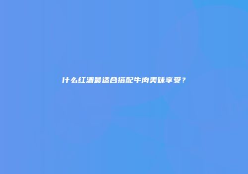 什么红酒最适合搭配牛肉美味享受？