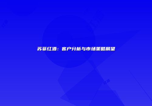 苏菲红酒：客户分析与市场策略展望