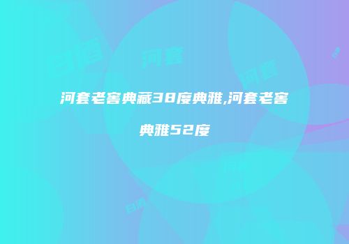 河套老窖典藏38度典雅,河套老窖典雅52度