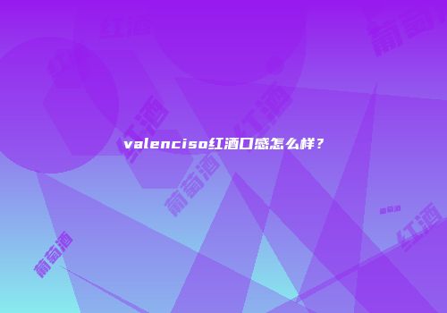valenciso红酒口感怎么样？