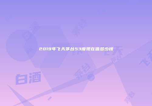 2019年飞天茅台53度现在值多少钱